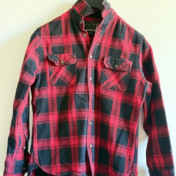 Jachs Other - 3/$18 Jachs NewYork Men’s/Boys/Unisex Red and Black Plaid Button-Up Shirt M